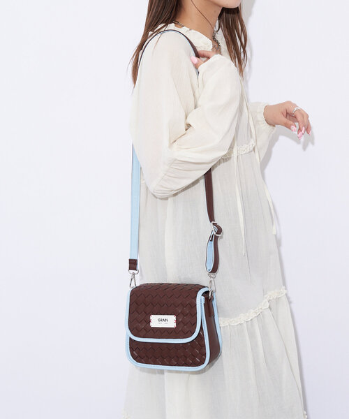 GRAIN(グレイン)の「【GRAIN/グレイン】2WAYクロス編みショルダーバック(ショルダーバッグ・レディース・ブラウン/アイボリー/グリーン・FREE)」の18枚目の写真