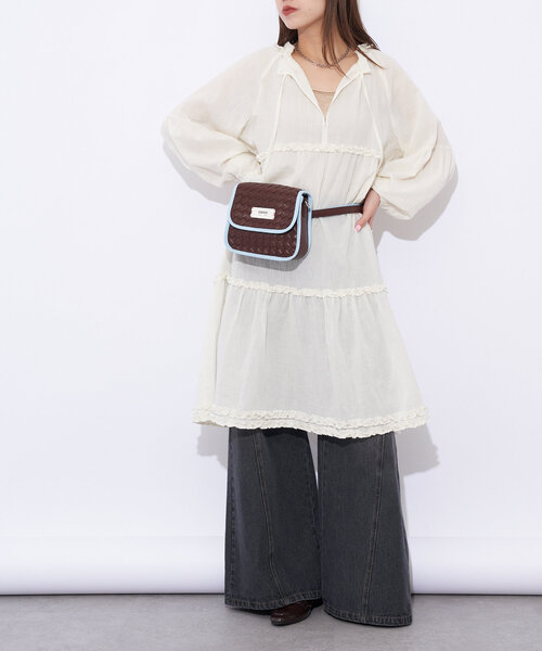 GRAIN(グレイン)の「【GRAIN/グレイン】2WAYクロス編みショルダーバック(ショルダーバッグ・レディース・ブラウン/アイボリー/グリーン・FREE)」の22枚目の写真