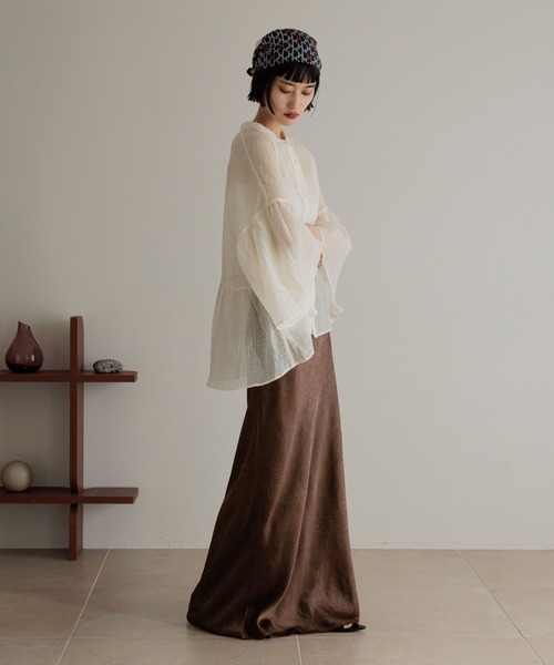 LOWRYS FARM(ローリーズファーム)の「ヨウリュウバントシャツ 289793(シャツ/ブラウス・レディース・アイボリー/ブルー/イエロー/ブラック・FREE)」の7枚目の写真