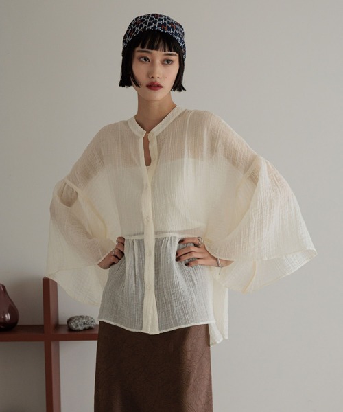 LOWRYS FARM(ローリーズファーム)の「ヨウリュウバントシャツ 289793(シャツ/ブラウス・レディース・アイボリー/ブルー/イエロー/ブラック・FREE)」の8枚目の写真