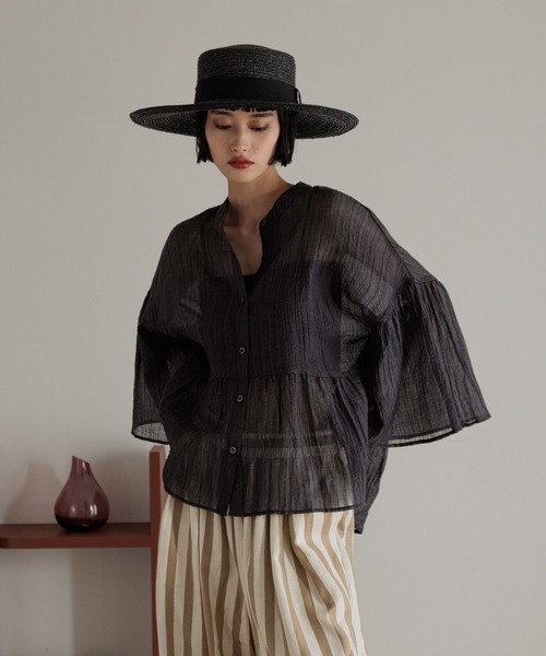 LOWRYS FARM(ローリーズファーム)の「ヨウリュウバントシャツ 289793(シャツ/ブラウス・レディース・アイボリー/ブルー/イエロー/ブラック・FREE)」の11枚目の写真