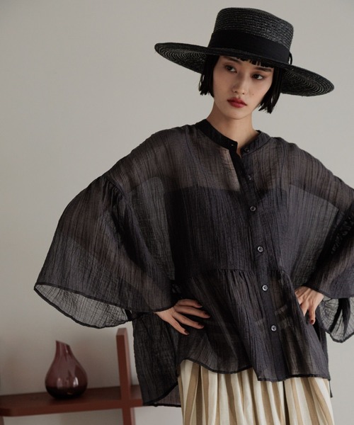 LOWRYS FARM(ローリーズファーム)の「ヨウリュウバントシャツ 289793(シャツ/ブラウス・レディース・アイボリー/ブルー/イエロー/ブラック・FREE)」の12枚目の写真