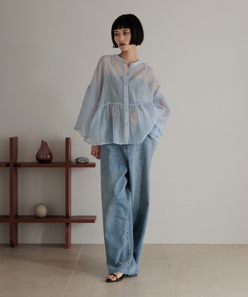 LOWRYS FARM(ローリーズファーム)の「ヨウリュウバントシャツ 289793(シャツ/ブラウス・レディース・アイボリー/ブルー/イエロー/ブラック・FREE)」の21枚目の写真