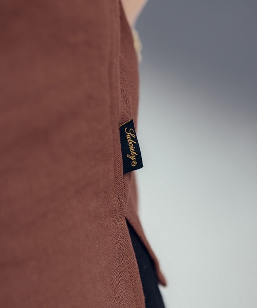 Subciety（サブサエティ）の「Hand stitch panel shirt（シャツ/ブラウス・メンズ・グリーン/ブラック/ブラウン・SMALL/MEDIUM/LARGE/X-LARGE）」の9枚目の写真