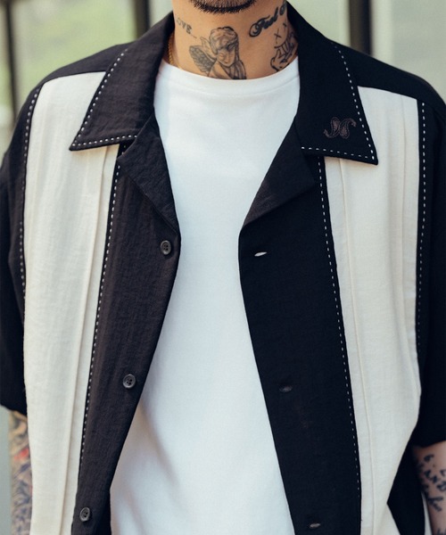 Subciety（サブサエティ）の「Hand stitch panel shirt（シャツ/ブラウス・メンズ・グリーン/ブラック/ブラウン・SMALL/MEDIUM/LARGE/X-LARGE）」の17枚目の写真