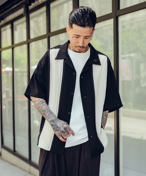 subciety シャツ メンズ Subciety サブサエティ シャツ SUBCIETY Jacquard paisley shirt