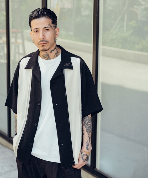 Hand stitch panel shirt（シャツ/ブラウス）｜Subciety（サブサエティ