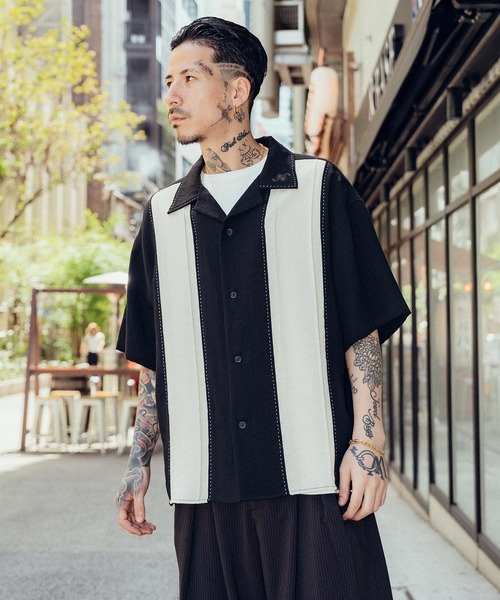 Hand stitch panel shirt（シャツ/ブラウス）｜Subciety（サブサエティ
