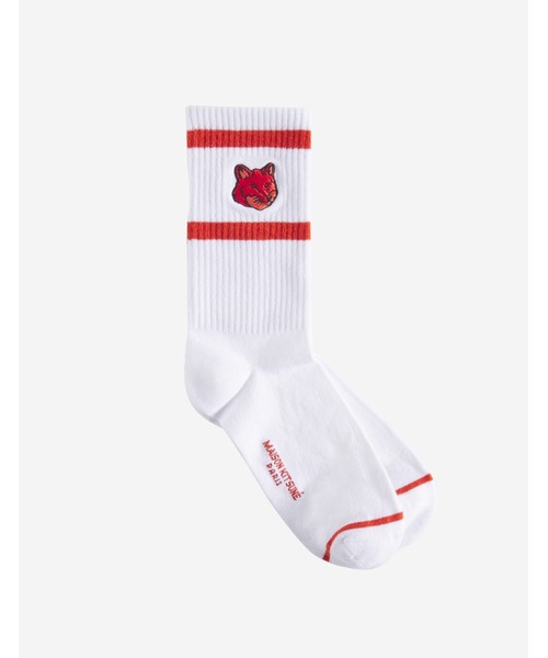 Maison Kitsune(メゾンキツネ)の「BOLD FOX HEAD SPORTY SOCKS(ソックス/靴下・メンズ・レッド/ブラック・S/M)」の5枚目の写真