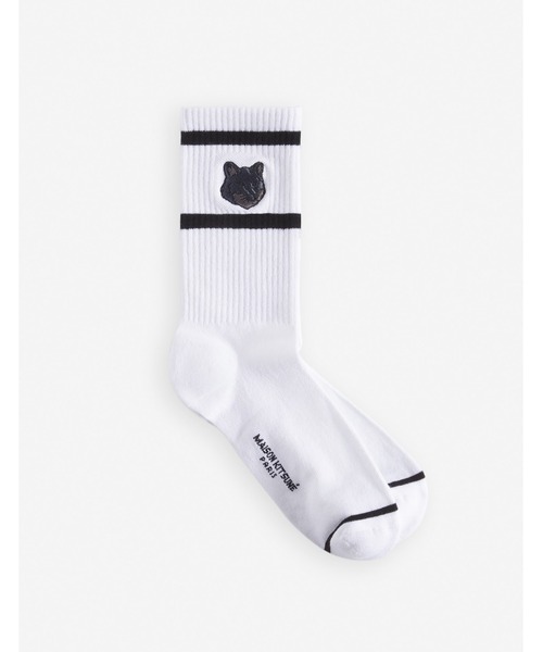 Maison Kitsune(メゾンキツネ)の「BOLD FOX HEAD SPORTY SOCKS(ソックス/靴下・メンズ・レッド/ブラック・S/M)」の3枚目の写真