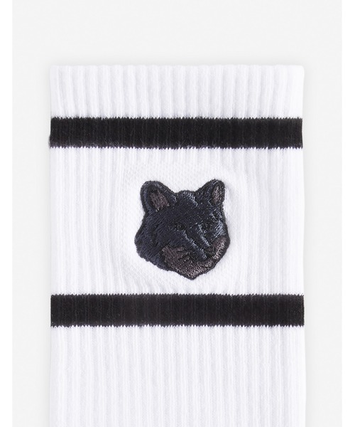 Maison Kitsune(メゾンキツネ)の「BOLD FOX HEAD SPORTY SOCKS(ソックス/靴下・メンズ・レッド/ブラック・S/M)」の4枚目の写真