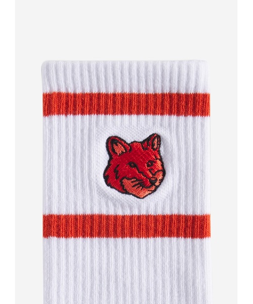 Maison Kitsune(メゾンキツネ)の「BOLD FOX HEAD SPORTY SOCKS(ソックス/靴下・メンズ・レッド/ブラック・S/M)」の6枚目の写真