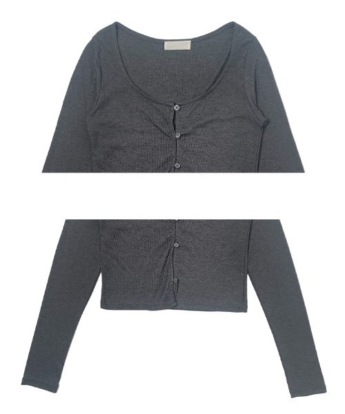 anyonemore（エニワンモア）の「レースリボンチェックビスチェ+カーディガンセット（カーディガン/ボレロ・レディース・チャコール・FREE）」の14枚目の写真