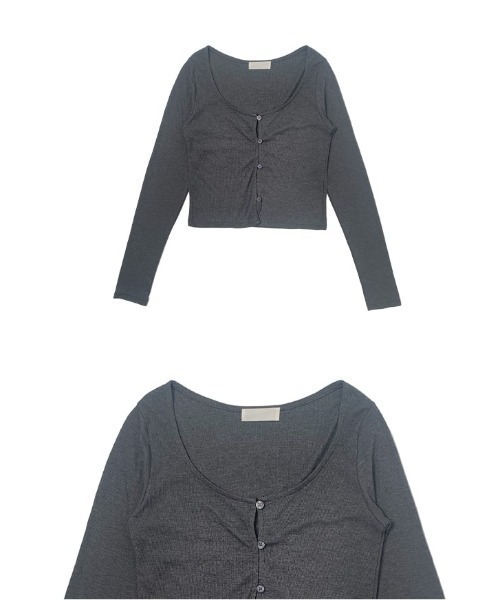 anyonemore（エニワンモア）の「レースリボンチェックビスチェ+カーディガンセット（カーディガン/ボレロ・レディース・チャコール・FREE）」の13枚目の写真