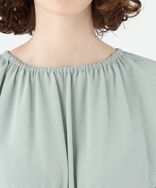 【極美品】Ballsey 25SS ウズラクレープ シャーリングワンピース 極美品】Ballsey 25SS ウズラクレープ シャーリングワンピース