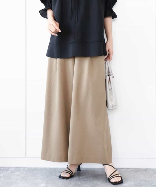 MK MICHEL KLEIN（エムケーミッシェルクラン）の「ドライリネンライクワイドパンツ/洗える（その他パンツ・レディース・ブラック/カーキ・38）」の10枚目の写真