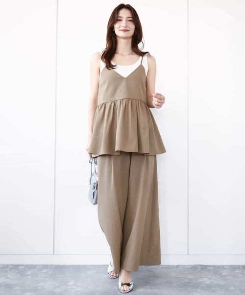 MK MICHEL KLEIN（エムケーミッシェルクラン）の「ドライリネンライクワイドパンツ/洗える（その他パンツ・レディース・ブラック/カーキ・38）」の13枚目の写真