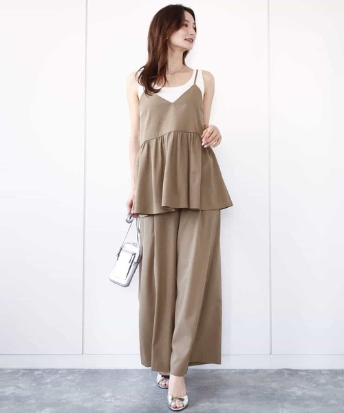 MK MICHEL KLEIN（エムケーミッシェルクラン）の「ドライリネンライクワイドパンツ/洗える（その他パンツ・レディース・ブラック/カーキ・38）」の14枚目の写真