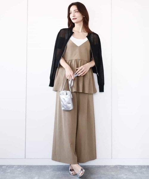 MK MICHEL KLEIN（エムケーミッシェルクラン）の「ドライリネンライクワイドパンツ/洗える（その他パンツ・レディース・ブラック/カーキ・38）」の16枚目の写真