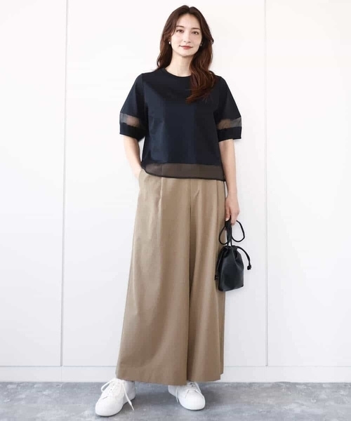 MK MICHEL KLEIN（エムケーミッシェルクラン）の「ドライリネンライクワイドパンツ/洗える（その他パンツ・レディース・ブラック/カーキ・38）」の22枚目の写真