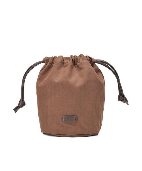 Ungrid(アングリッド)の「【Ungrid/アングリッド】型押し 巾着付きバケツショルダーバッグ(かごバッグ・レディース・ブラック/ブラック×ベージュ/ダークブラウン/キャメル・FREE)」の13枚目の写真