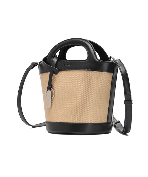 Ungrid(アングリッド)の「【Ungrid/アングリッド】型押し 巾着付きバケツショルダーバッグ(かごバッグ・レディース・ブラック/ブラック×ベージュ/ダークブラウン/キャメル・FREE)」の21枚目の写真