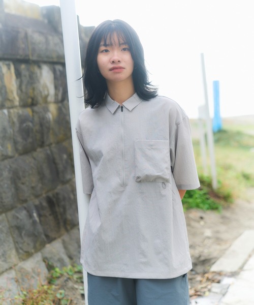 Snow Peak(スノーピーク)の「Breathable Quick Dry Polo Shirt 吸水速乾 シャツ(シャツ/ブラウス・メンズ・ブラック/グレー/ブルー・S/M/L/XL)」の3枚目の写真