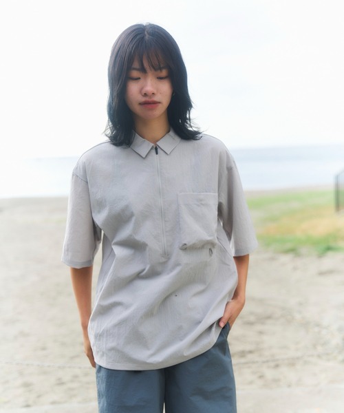 Snow Peak(スノーピーク)の「Breathable Quick Dry Polo Shirt 吸水速乾 シャツ(シャツ/ブラウス・メンズ・ブラック/グレー/ブルー・S/M/L/XL)」の6枚目の写真