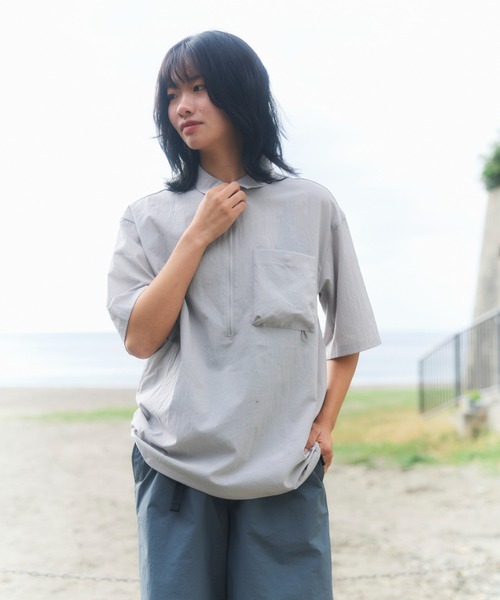 Snow Peak(スノーピーク)の「Breathable Quick Dry Polo Shirt 吸水速乾 シャツ(シャツ/ブラウス・メンズ・ブラック/グレー/ブルー・S/M/L/XL)」の7枚目の写真