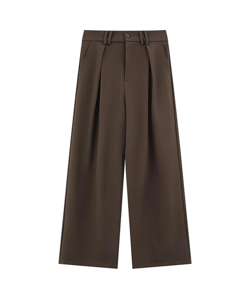 aimoha（アイモハ）の「ワイドタックパンツ（スラックス・メンズ・ブラック/チョコ/ライトベージュ/グレー・LARGE/MEDIUM）」の22枚目の写真