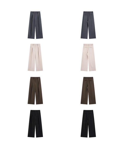 aimoha（アイモハ）の「ワイドタックパンツ（スラックス・メンズ・ブラック/チョコ/ライトベージュ/グレー・LARGE/MEDIUM）」の8枚目の写真