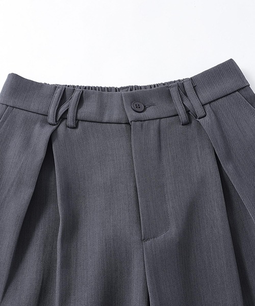 aimoha（アイモハ）の「ワイドタックパンツ（スラックス・メンズ・ブラック/チョコ/ライトベージュ/グレー・LARGE/MEDIUM）」の12枚目の写真