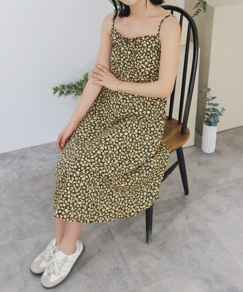 【新品未使用】セザンヌ　ROBE CHIARETTA・キャミワンピース・花柄 7色展開】チェックティアードキャミワンピース | w closet