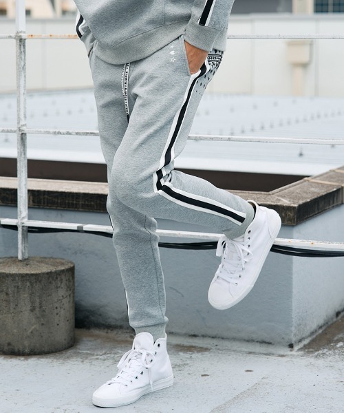 STUD MUFFIN（スタッドマフィン）の「mp13662- T-Rストレッチポンチ スターノルディックフロッキー ラインリブパンツ（その他パンツ・メンズ・オフホワイト/ブラック/ミックスグレー・2/3/4/5）」の3枚目の写真