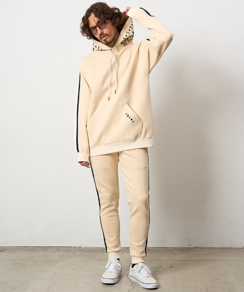 STUD MUFFIN（スタッドマフィン）の「mp13662- T-Rストレッチポンチ スターノルディックフロッキー ラインリブパンツ（その他パンツ・メンズ・オフホワイト/ブラック/ミックスグレー・2/3/4/5）」の21枚目の写真