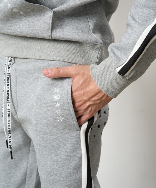 STUD MUFFIN（スタッドマフィン）の「mp13662- T-Rストレッチポンチ スターノルディックフロッキー ラインリブパンツ（その他パンツ・メンズ・オフホワイト/ブラック/ミックスグレー・2/3/4/5）」の6枚目の写真