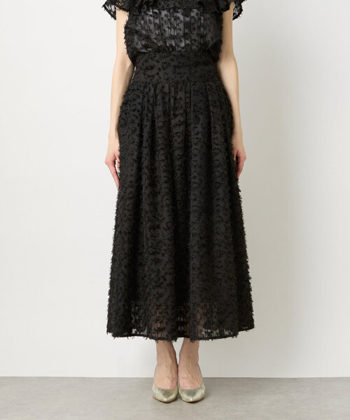 La boutique BonBon（ラブティックボンボン）の「【セットアップ可・お上品見え】カットジャガードバックレースアップスカート（スカート・レディース・ホワイト/ブラック・38/36）」の16枚目の写真