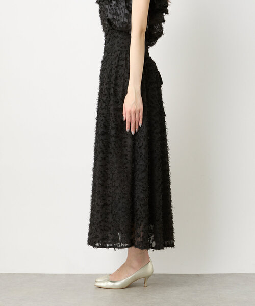 La boutique BonBon（ラブティックボンボン）の「【セットアップ可・お上品見え】カットジャガードバックレースアップスカート（スカート・レディース・ホワイト/ブラック・38/36）」の17枚目の写真