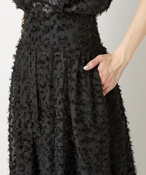 La boutique BonBon（ラブティックボンボン）の「【セットアップ可・お上品見え】カットジャガードバックレースアップスカート（スカート・レディース・ホワイト/ブラック・38/36）」の21枚目の写真