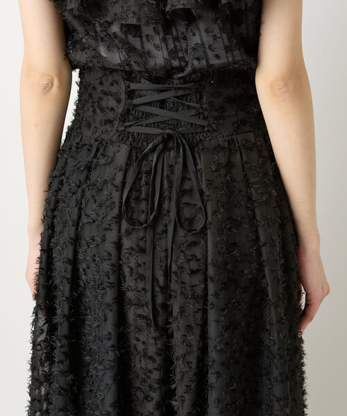 La boutique BonBon（ラブティックボンボン）の「【セットアップ可・お上品見え】カットジャガードバックレースアップスカート（スカート・レディース・ホワイト/ブラック・38/36）」の22枚目の写真