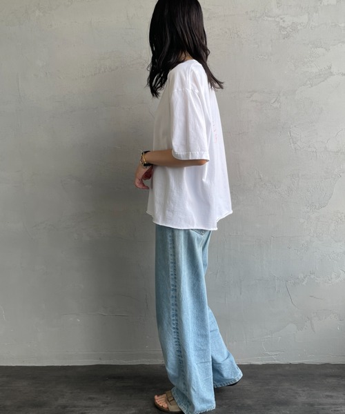 FUNG（ファング）の「[FUNG/ファング] J カットオフ プリントＴシャツ（Tシャツ/カットソー・レディース・ホワイト・M）」の8枚目の写真