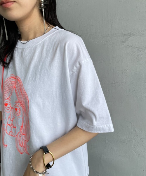 FUNG（ファング）の「[FUNG/ファング] J カットオフ プリントＴシャツ（Tシャツ/カットソー・レディース・ホワイト・M）」の10枚目の写真