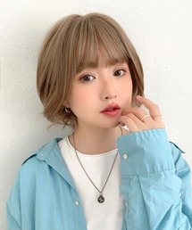 Brightlele(ブライトララ)の「 シュクレボブ 」 ウィッグ 自然 ボブ ショート ショートボブ フルウィッグ レディース(ウィッグ)