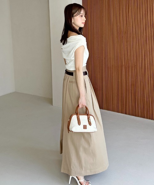 ☆7月末まで値下　完売色　SNIDEL スナイデル チノワイドスカート BEG ☆7月末まで値下 完売色 SNIDEL スナイデル チノワイドスカート