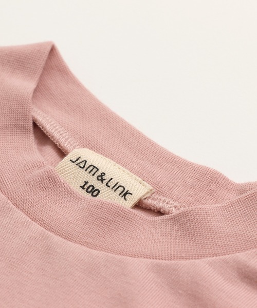 JAM & LINK（ジャムアンドリンク）の「袖チュールフリルTシャツ（Tシャツ/カットソー・キッズ・スモークピンク/ブラック/ホワイト・150cm/160cm/110cm/100cm/120cm/130cm/140cm）」の9枚目の写真