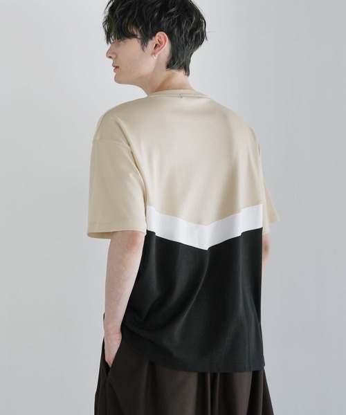 ASTRONOMY(アストロノミー)の「Buyer’s Select/ポンチ×フェイクスウェードVCUT切替ハーフジップTシャツ(Tシャツ/カットソー・メンズ・ブラック系/ネイビー系/グレー系・L/M)」の6枚目の写真