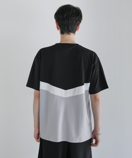 ASTRONOMY(アストロノミー)の「Buyer’s Select/ポンチ×フェイクスウェードVCUT切替ハーフジップTシャツ(Tシャツ/カットソー・メンズ・ブラック系/ネイビー系/グレー系・L/M)」の20枚目の写真