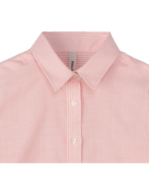 TOKYO SHIRTS（トウキョウシャツ）の「【Pitta Re:)】ふわっとガーゼシャツ 七分袖 綿100% レディースカジュアルシャツ（シャツ/ブラウス・レディース・オレンジ・S/M/L/LL）」の4枚目の写真