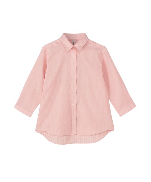 TOKYO SHIRTS（トウキョウシャツ）の「【Pitta Re:)】ふわっとガーゼシャツ 七分袖 綿100% レディースカジュアルシャツ（シャツ/ブラウス・レディース・オレンジ・S/M/L/LL）」の8枚目の写真