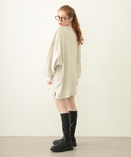 MILKFED.（ミルクフェド）の「COOPER LOGO SUPER BIG L/S TOP（Tシャツ/カットソー・レディース・ブラック/レッド/オートミール・ONE SIZE）」の22枚目の写真